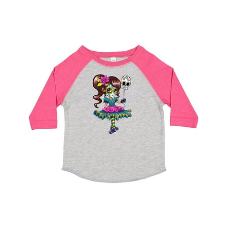 

Inktastic Día De Los Muertos Girl with Decorative Skull Balloon Gift Toddler Boy or Toddler Girl T-Shirt