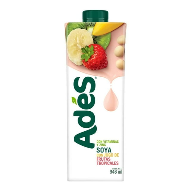 Alimento líquido de soya Ades sabor frutas tropicales 946 ml