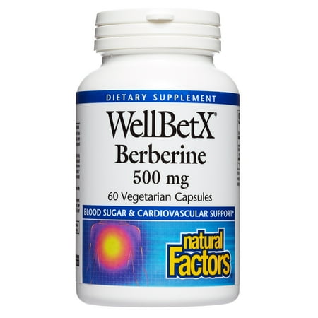 WellBetX Berberine 500 mg by Natural Factors  60 Capsules