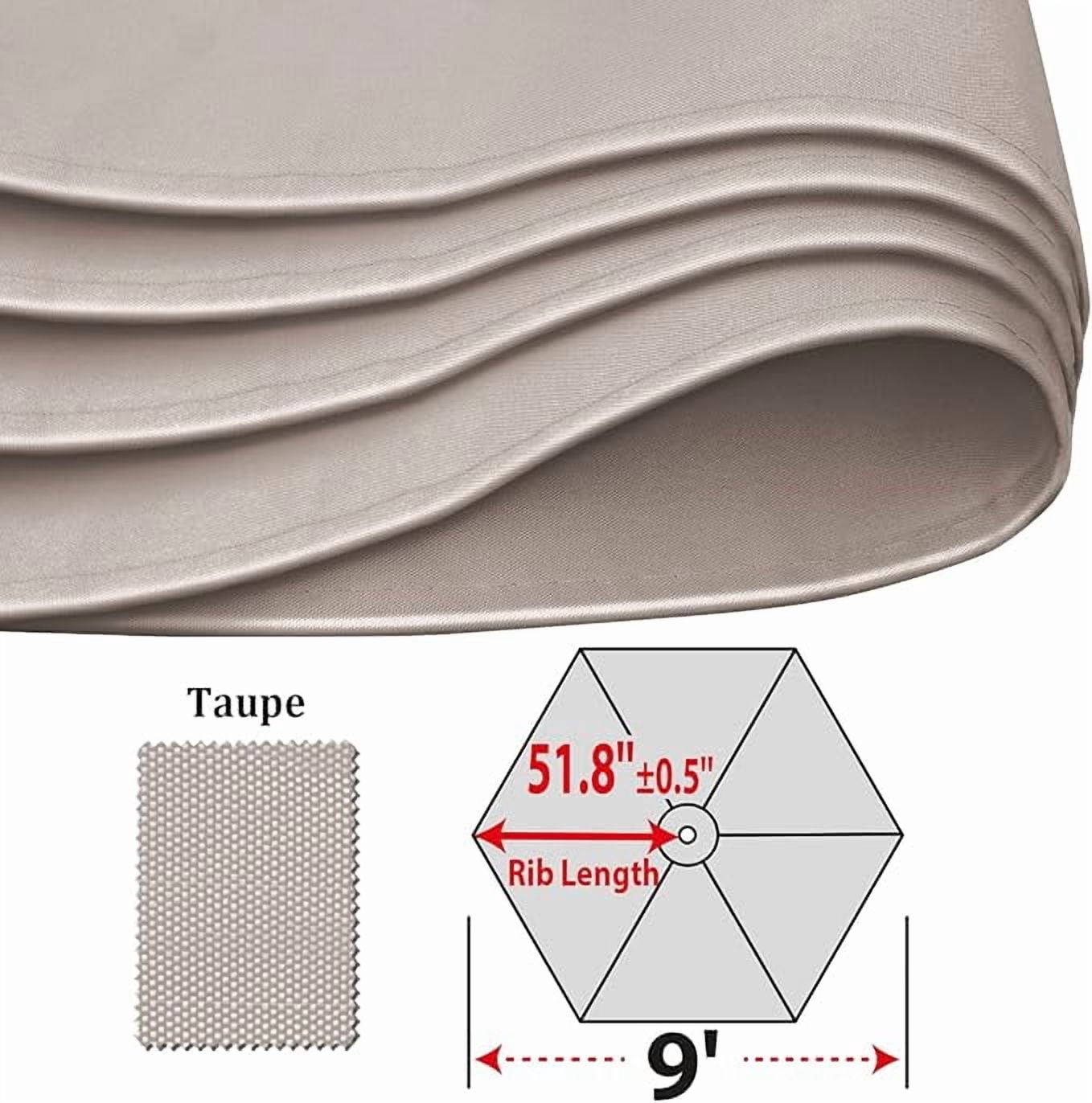 SOLAXO 9ft 6ribs Umbrella Canopy Cover Replacement Top Canopy for Patio Umbrella