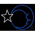 thumbnail image 1 of Moon With Star LED Neon Sign 15 x 19 - inches, Clear Edge Cut Acrylic Backing, with Dimmer - Bright and Premium built indoor LED Neon Sign for Bar decor., 1 of 7