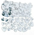 thumbnail image 1 of Loving Hearts Embossed Confetti, Silver Silver, 1 of 2