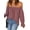 Lotus Root Color, variant on Women'S Off Shoulder Top Ruffle Long Sleeve Chiffon Blouse Casual Loose Shirts Wine Red L