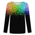 thumbnail image 3 of MKLEKYY Camisetas Mujer Camiseta Informal Con Estampado Navideño Para Mujer, Blusa Holgada De Manga Larga Talla L, 3 of 3