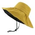 thumbnail image 4 of Hauaitttt Women's Sun Hat Wide Brim Summer Beach Hat Outdoor Casual Sunshade Cap for Travel Gardening Rain Hat for Women Boys Beach Hat Shade Hat Sunhat Women Rain Cap Visor Travel Hats Textu Solid, 4 of 4