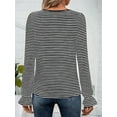 thumbnail image 5 of Women'S Puff Long Sleeve Square Neck Shirts Fall Causal Trendy Tunic Tops Black L, 5 of 6