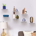 thumbnail image 2 of 4 Pack Small Wall Shelf, 4'' Acrylic Wall Shelves Display Ledges for Storage & Decoration, Small Floating Shelf for Wall with 2 Types of Installation (Adhesive or Screw), 2 of 5