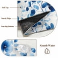 thumbnail image 6 of 2x3 Ft Entryway Area Rug, Blue Flowers Kitchen Rug Runner Washable Floor Mat, Spring Botanical Blossom Motif Non Slip Indoor Door Mat Throw Carpet for Bathroom Living Room Bedroom, 6 of 8