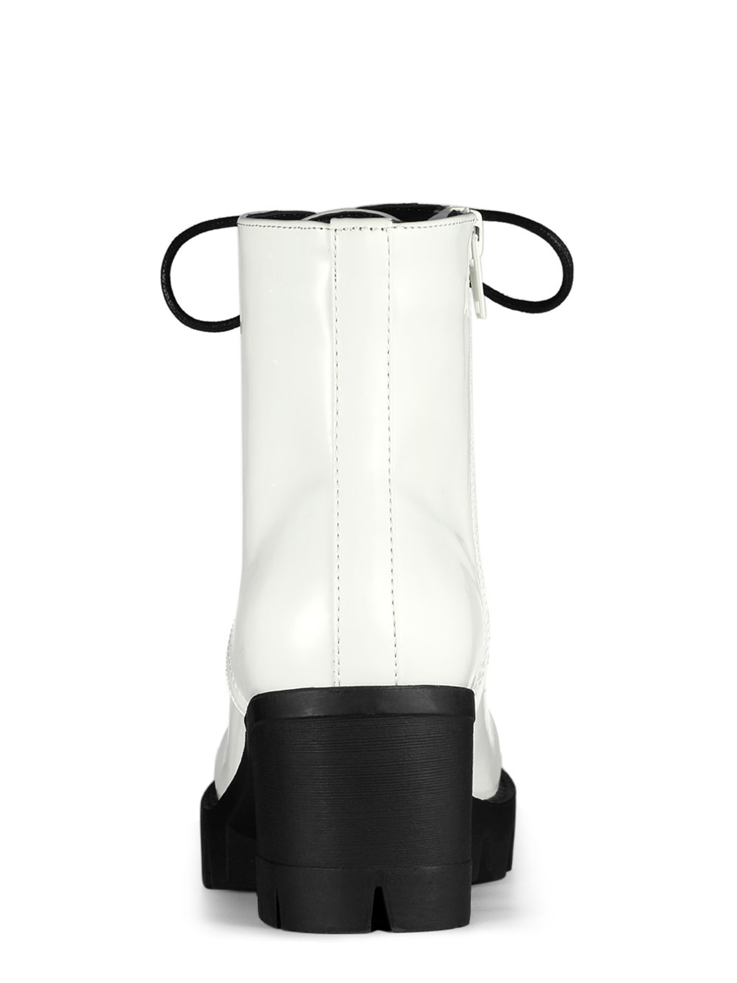 Unique Bargains Women's Platform Chunky Heels Combat Boots