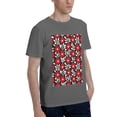 thumbnail image 2 of Bingfone Red Floral Men'S Loose Fit Short-Sleeve Pocket T-Shirt, 2 of 7