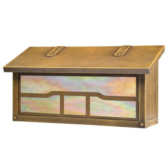 Americas Finest Lighting AF-3062-WB-GI Cloud Lift Horizontal Mailbox, Gold Iridescent - Warm Brass