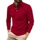 thumbnail image 1 of Men's Golf Shirt Casual Sports V Neck Ribbed Collar Short Sleeve Fashion Casual Solid Color Plain Spring & Summer Regular Fit L, 1 of 5