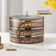 thumbnail image 4 of Inteprter Bandeja para platos de frutas, almacenamiento práctico multiusos con elegante caja fuerte para frutas, fácil de limpiar Organizadores de utensilios de cocina gris, 4 of 6