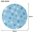 thumbnail image 6 of Blue Dog Paw Footprint Round Tablecloth 60"x60",Wrinkle Wipeable Table Cloth for Kitchen Dining Room Picnic Patio Party, 6 of 6