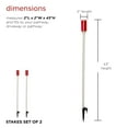 thumbnail image 4 of Alpine Corporation 43" White Plastic Solar-Powered Driveway Markers with Red LED Lights, Set of 2, 4 of 12