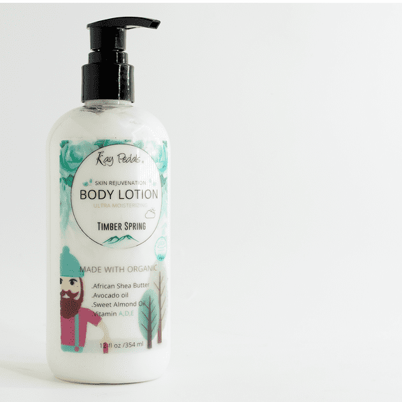 Timber Spring Body Lotion | Organic Body Cream | Shea Butter Lotion | Scented Lotion | Almond Body Lotion