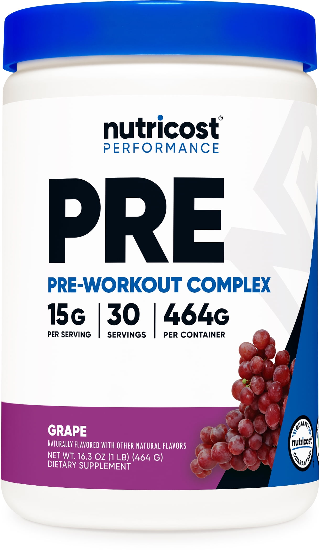 Nutricost Pre-Workout Complex Powder Grape (30 Serv) - Amino Acids and Energy Supplement
