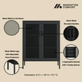thumbnail image 4 of Amelia Armoire d'Appoint Moderne 31,5 avec 3 Tablettes Ajustables, Noire, 4 of 9