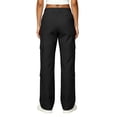thumbnail image 5 of WULMLEO Cargo Pants for Women Wide Leg High Elastic Waist Y2K Pant Fall 2026 Casual Fall Plus Size Hiking Trousers with Pockets Black 2XL, 5 of 7