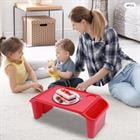6 Pcs Kids Lap Desk Tray, Plastic Breakfast Laptop Trays with Side Pockets, Portable Lap Bed Table Suitable for Writing, Reading, Drawing, etc