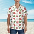 thumbnail image 4 of Haiem Strawberry Printed Hawaiian Shirt for Men - Men’s Casual Beach Summer Shirts - Stretch Fabric with Modern Fit-Small, 4 of 9