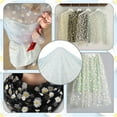 thumbnail image 5 of 4 Yard Flower Lace Fabric Daisy Nylon Tulle Light Blue Mesh Lace 59inch Garment Accessories for Veils Dress Headdress DIY Crafts Curtain Home Decor, 5 of 5