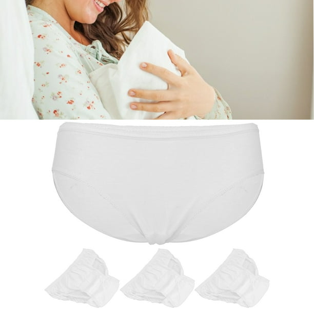 Postpartum Disposable Underwear,4Pcs Women's Disposable Underwear Disposable  Pure Cotton Underwear Travel Panties Eco-Friendly Materials 