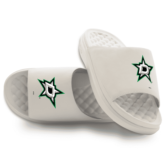 Unisex ISlide Cream Dallas Stars Primary Motive Slide Sandals