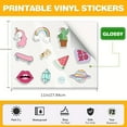 thumbnail image 5 of DIYMAG 60 Pcs Printable Vinyl Sticker Paper for Inkjet Printer/Laser Printer, 8.5"x11" Printable Vinyl Sticker Paper  - Waterproof, Dries Quickly Vivid Colors (Glossy White ), 5 of 6