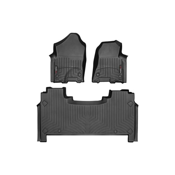 WeatherTech Custom Fit FloorLiners compatible with Ram 1500, Ram 1500 TRX, Ram Truck 1500, Ram Truck 1500 TRX - 1st & 2nd Row, Black