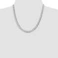 thumbnail image 5 of White Sterling Silver chain Curb 20 in 7 mm 7.00mm Beveled, 5 of 5