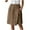 Brown, variant on Knee Length Skorts Skirts for Women Elastic Waist Tennis Skirt Trendy Casual Wide Leg Bermuda Shorts with Pockets
