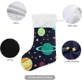 thumbnail image 3 of Coolnut Christmas Stocking Personalized Space Planet Large Candy Stocking Hanging Gift Xmas Stockings Decoration 1 PC for Family Holiday Party Ornaments Decor Fireplace, 3 of 7