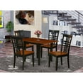 thumbnail image 3 of East West Furniture Norden 5-piece Wood Dinette Table Set in Black/Cherry, 3 of 3
