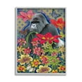 thumbnail image 2 of Stupell Industries Gorilla Standing Behind Tropical Florals Geometric Pattern Black Framed, 11 x 14, Design by Sangita Bachelet, 2 of 4