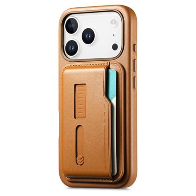 Case For IPhone 17 Pro Max/17 Pro/17 Air/17, PU Leather Shell With Detachable Card Insertion Wristlet Cover