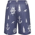 thumbnail image 3 of GZHJMY Anchor Pajama Pants Short for Men, Lounge Pants Lightweight Men Pajama Bottoms with Drawstring Pockets, Christmas New Year Birthday Gifts, XX-Large, 3 of 7