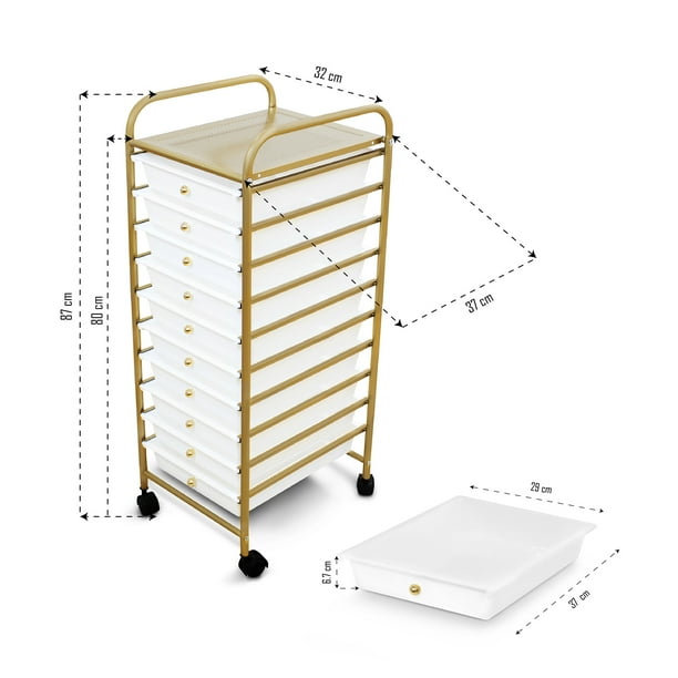 Carrito organizador 10 cajones hotsell