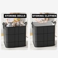 thumbnail image 5 of Bxaolu 1 Pack Clothes Storage Bins with Lids, Foldable Blanket Storage Bags with Zippers, Reinforced Handles, Closet and Organization for Clothing, Sweater, Comforter, Bedding, 5 of 9