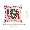 thumbnail image 2 of Wovilon 4Th Of July Cushion Covers, Independence Day Throw Pillow Case Stars American Flag Patriotic Cushion Covers, 4Th Of July Decor For For Sofa Bedroom Home Decor, 2 of 4
