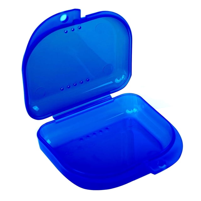 Retainer Case with Vent Holes, 1 Pcs Denture Case, Tight Snap Lock Orthodontic Mouth Guard Case