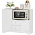 thumbnail image 1 of Alacenas para Cocina, Alacenas para Despensa con 2 Cajón, Gran Capacidad, Mueble Aparador para Sala de Estar, Comedor, Oficina, 100X40X82CM(Blanco), 1 of 9