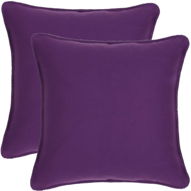 18" x 18" Soft and Cozy Fleece Decorative Throw Pillows for Sofa and