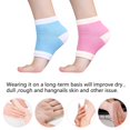 thumbnail image 2 of 2 Pairs Heel Moisturizing Socks Open Toe Socks Cracked Gel Heel Socks Foot Toeless Heel Repair Socks for Women Dry Hard Cracked Feet Blue Pink, 2 of 9
