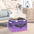 thumbnail image 5 of Foldable Fabric Storage Bin With Handle Collapsible Basket Box Storage With Lid Organizer Black Bat, 5 of 7