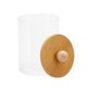 thumbnail image 5 of 1 Pc Tapa redonda de bola Cubierta Acrílica de Madera de Bambú Tarro de Bastones de Algodón Color Madera Claro, 5 of 6