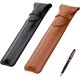 thumbnail image 1 of Piezas Funda de Cuero para Bolígrafo, Estuche de Cuero para Bolígrafo, Portalápices de PU, Portalápices Hecho a Mano, para Apple Pencil Estilográfica Stylus - Negro y Marrón, 1 of 5