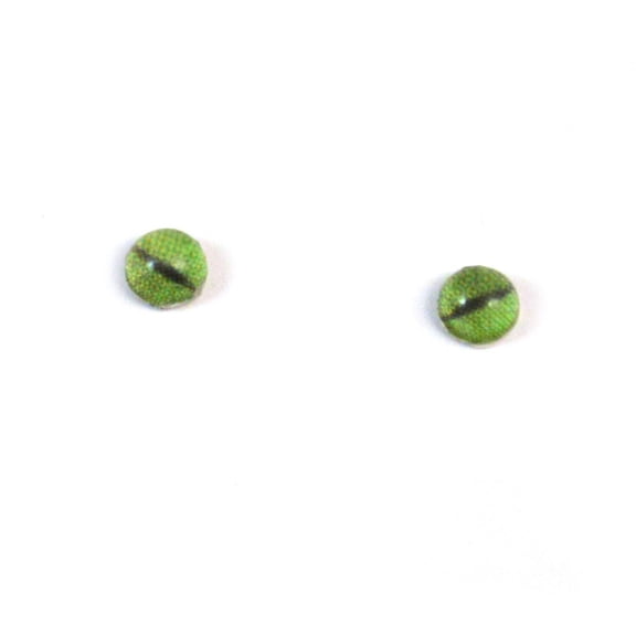 4mm Tiny Green Dragon Glass Eyes