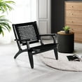 thumbnail image 2 of Boraam Harrison Hexagon Woven Black Rope Accent Chair - Black Finish, 2 of 7