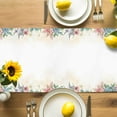 thumbnail image 4 of Chicken Table Runner, Watercolor Flower Kitchen Table Runners Dress Scarves for Table Decorations Party/Restaurant/Indoor Outdoor Use, 13x72in, 4 of 9
